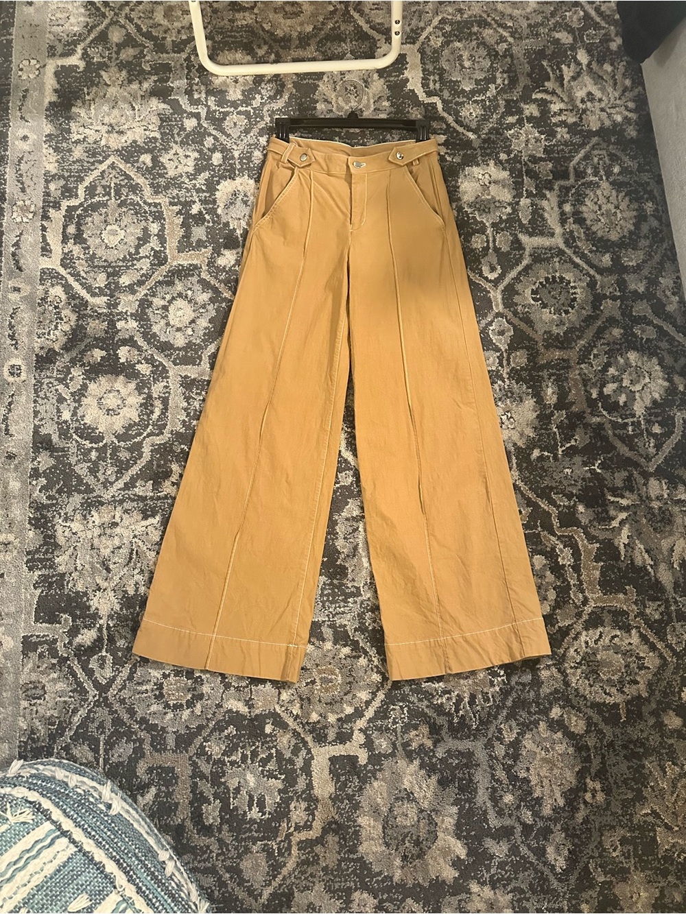 Maeve Wide-Leg High-Waist Jeans in Mustard